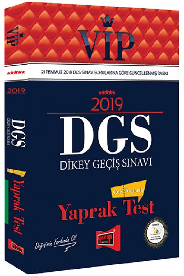 yargı 2019 DGS VIP Çek Kopartlı Yaprak Test