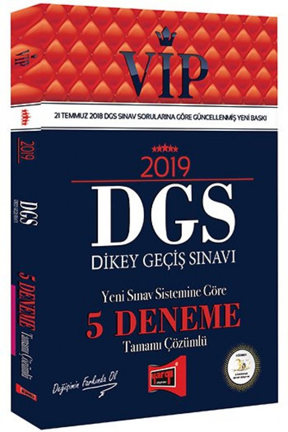 yargı 2019 DGS VIP Yeni Sınav Sistemine Göre Çözümlü 5 Deneme
