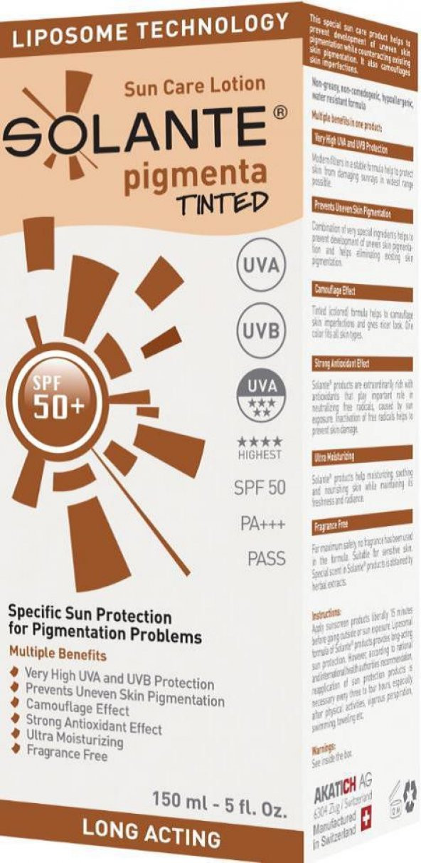 Solante Pigmenta Tinted Lotion Spf 50+ 150 ml - 2