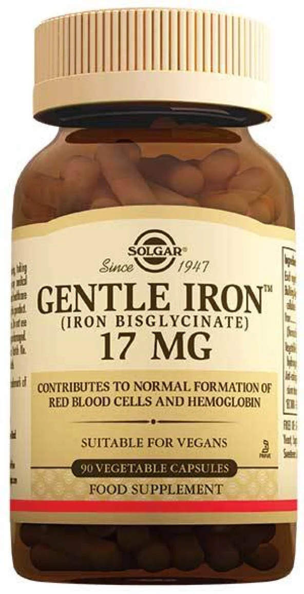 Solgar Gentle Iron 17 mg 90 Kapsül