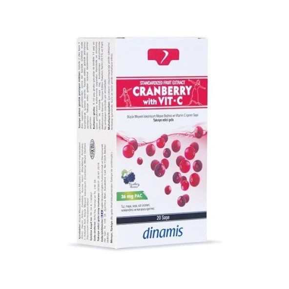 Dinamis Cranberry With Vit-C 20 Saşe