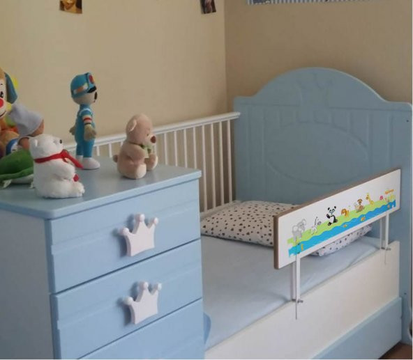 Agubugu Baby Hayvan Desenli Ahşap Yatak Bariyeri - 2