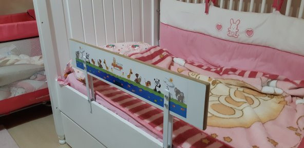 Agubugu Baby  Hayvan Desenli Ahşap Yatak Bariyeri - 4