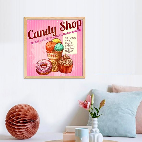 Candy Shop Çerçeveli Tablo