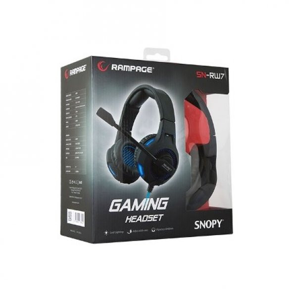 Snopy Rampage SN-RW7 USB Gaming Siyah Mikrofonlu kulaklık