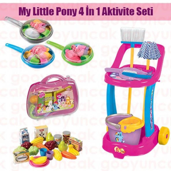 My Little Pony Temizlik Seti Fileli Meyve ve Sebzeler seti My Little Pony Doktor Çantası Evcilik Set