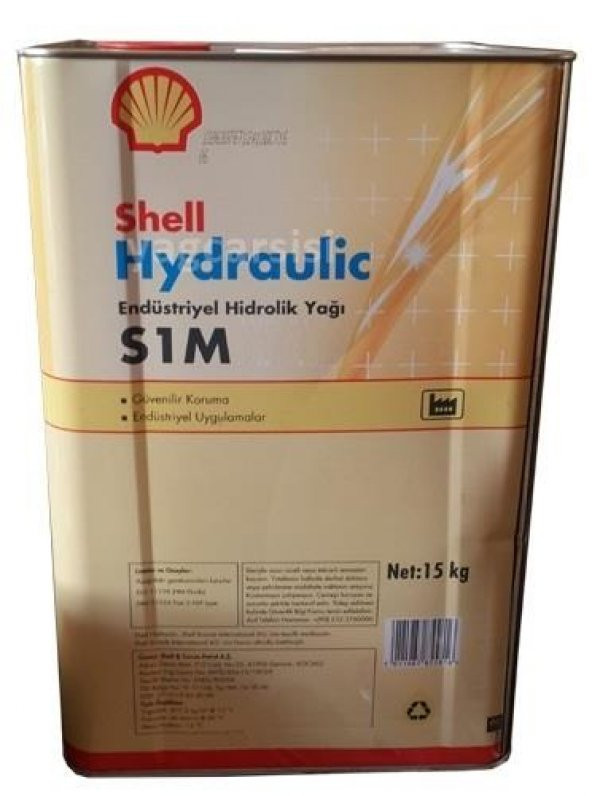 SHELL HYDRAULIC S1 M 68 TENEKE 15 LİTRE