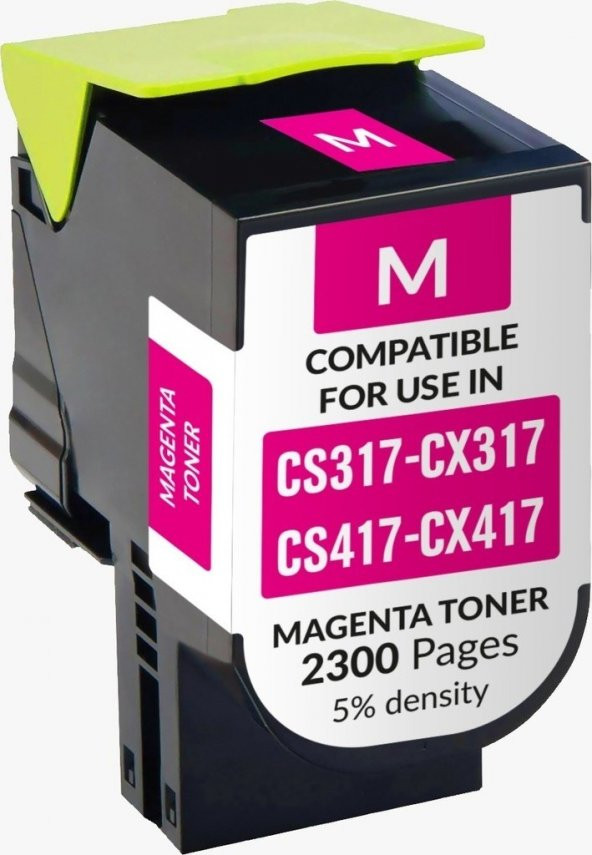 Lexmark Cs317/Cx317/Cs417/Cx417 Muadil Renkli Toner 2300 Sayfa Magenta