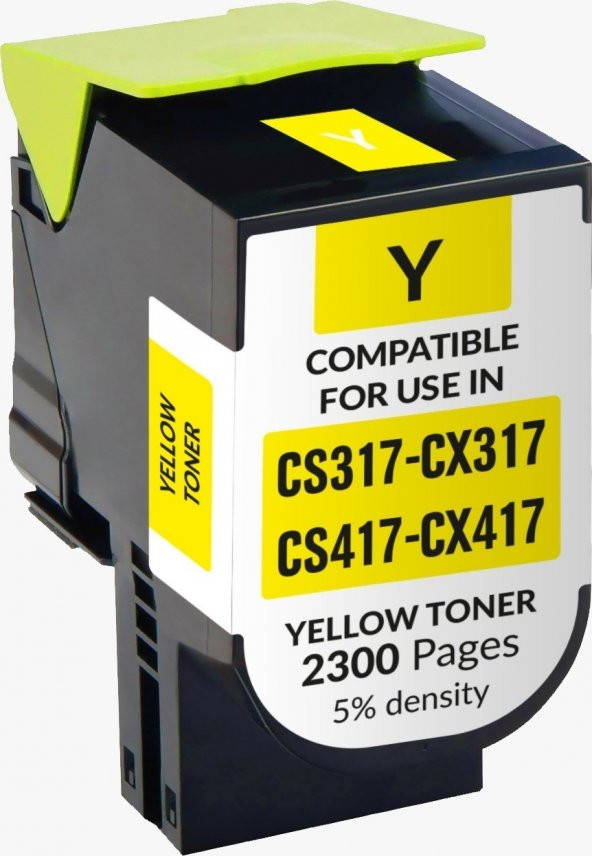 Lexmark Cs317/Cx317/Cs417/Cx417 Muadil Renkli Toner 2300 Sayfa Yellow