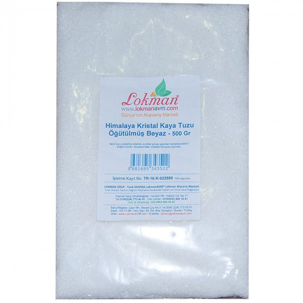 Yemeklik Himalaya Kristal Kaya Tuzu Öğütülmüş Beyaz 500 Gr - 4