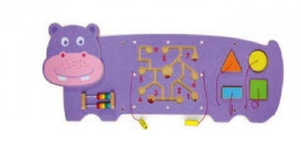 Hipopotam Figürlü Duvar Oyunu-Anaokulu Malzemeleri