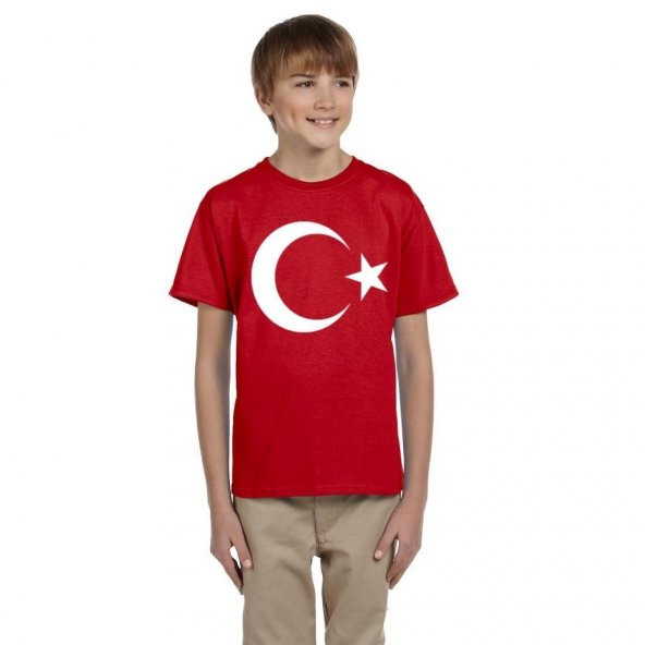 Tshirthane Türk Bayrak Ay Yıldız  tişört Çocuk tshirt