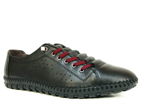 Punto 479101 Siyah Bağcıksız Erkek Ayakkabı