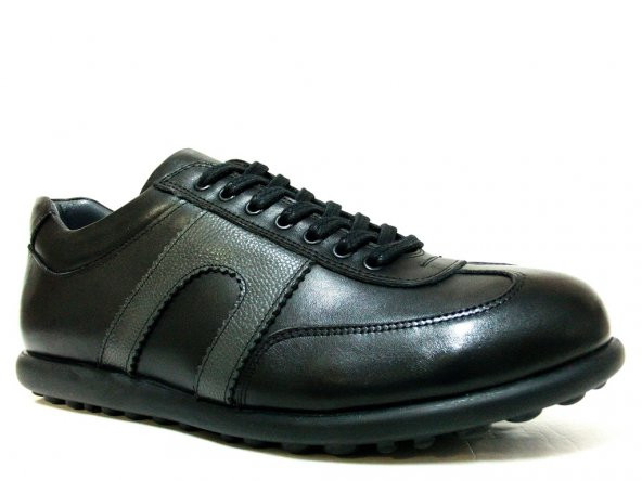 Darkwood 8775 Siyah Gri Bağcıklı Casual Erkek Ayakkabı