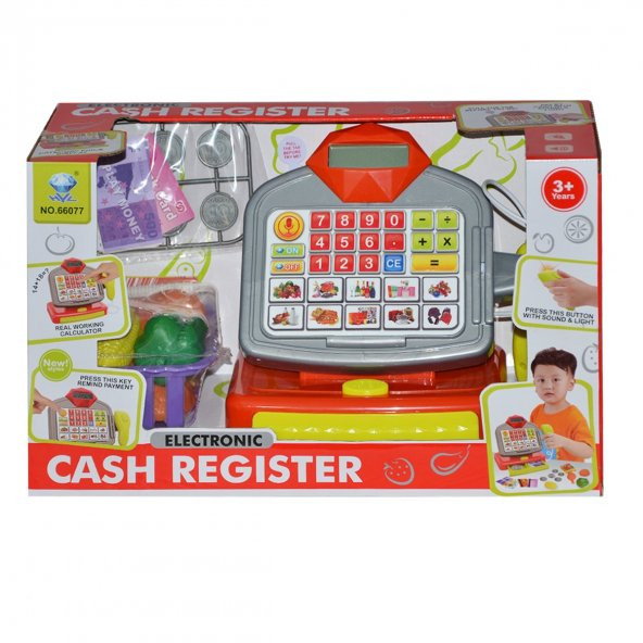 Cash Register Elektronik Oyuncak Yazar Kasa 66077