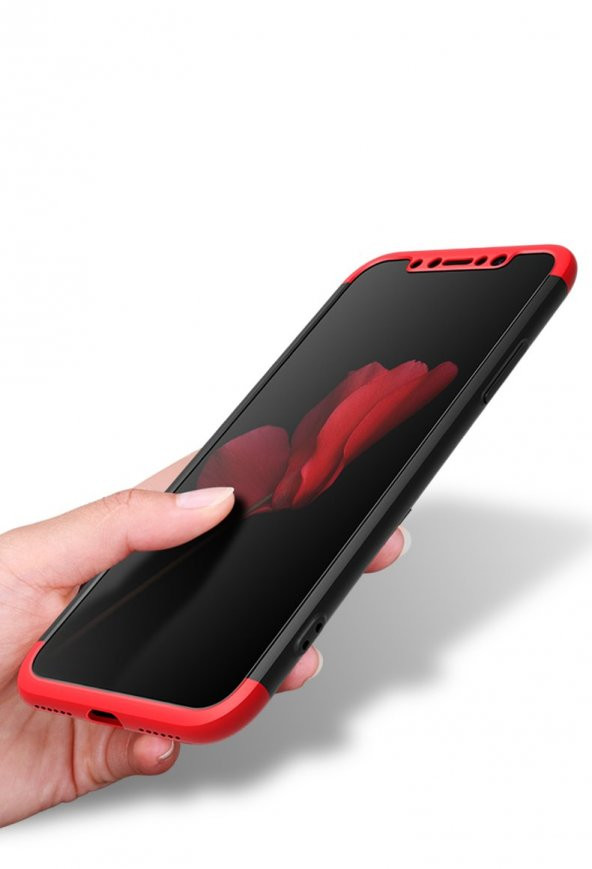 iPhone X Kılıf 360 Ön Arka Kapak Full Koruma + Özel Kırılmaz Cam Ekran Koruyucu - 5