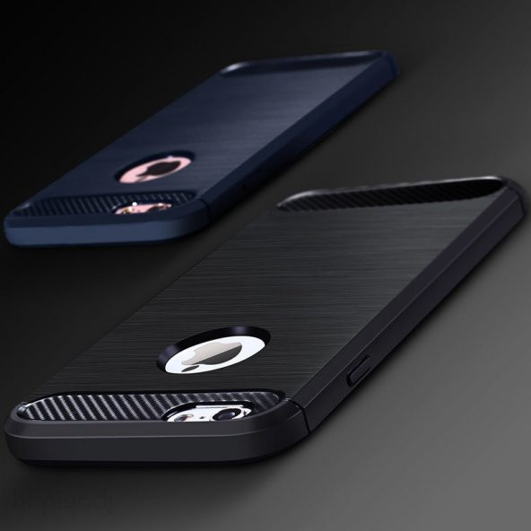 iPhone 7 Plus Silikon Kılıf Rush Arka Kapak + Ekran Koruyucu Temperli Cam