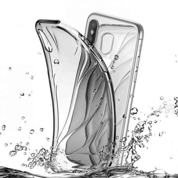 Baseus Water Apple iPhone X Şeffaf Silikon Kılıf Arka Koruyucu Kapak
