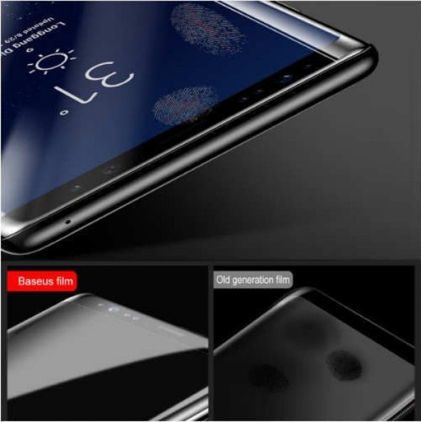 Baseus Profit Samsung Galaxy Note 8 Ekran Koruyucu 3D Full Cam 0.2mm Kırılmaz Kenarları Tam Kaplayan Eğimli - 7