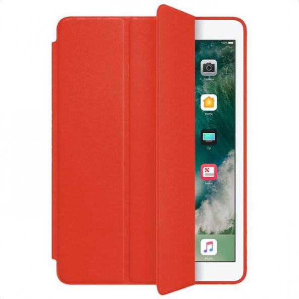 iPad Pro 12.9 Smart Case Kırmızı Kılıf Arka Koruyucu Kapak