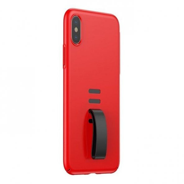Baseus Little Tail iPhone X Kırmızı Kılıf Arka Koruyucu Kapak