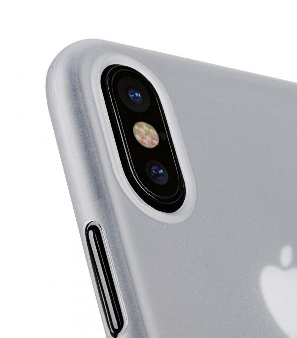 iPhone X Kılıf Hayalet Kapak Sert PP Kap + Kırılmaz Cam Ekran Koruyucu - 8