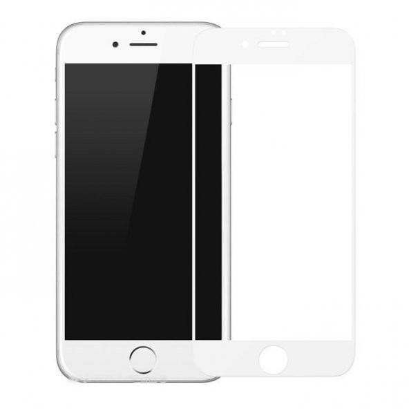 Baseus Profit Beyaz iPhone 7 - 8 Ekran Koruyucu Cam