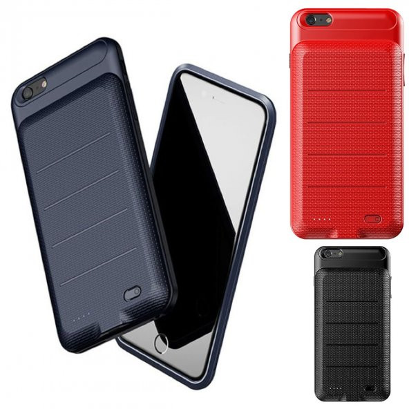 iPhone 8 Plus Şarjlı Kılıf Baseus Ample 3600mAh Kolay Tak Çıkar İnce Kapak + Temperli Cam Ekran Koruyucu - 1