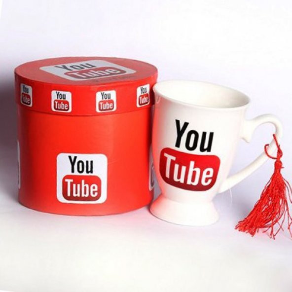 Youtube Kupa Seramik Mug Cup Özel Kutusuyla Youtuber lar için Şık Bir Aksesuar