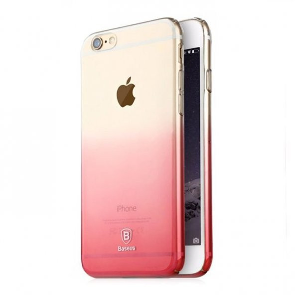 Baseus Gradient Kırmızı iPhone 6 6S Kılıf Arka Koruyucu Kapak