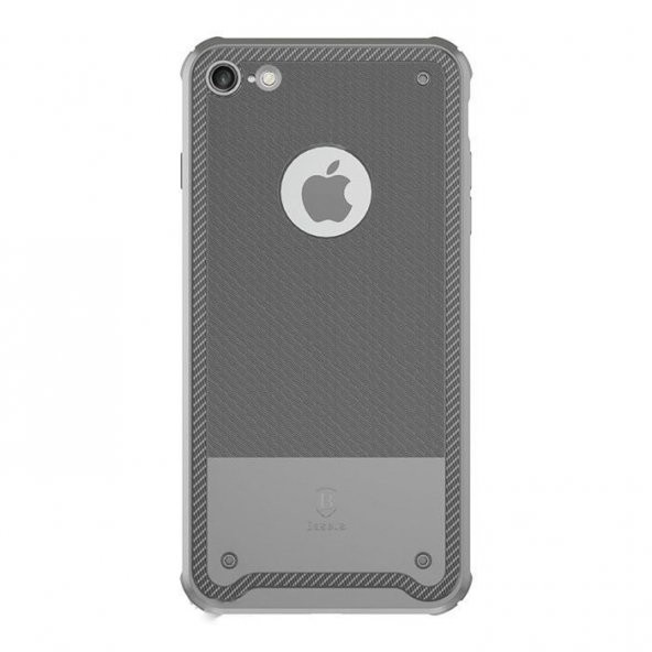 Baseus Shield Pastel Gri iPhone 7 - 8 Kılıf Arka Koruyucu Kapak