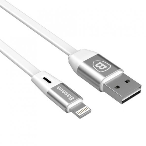 Baseus Smart Power iPhone 7 Kaliteli Şarj Kablosu Kablo 100cm Beyaz