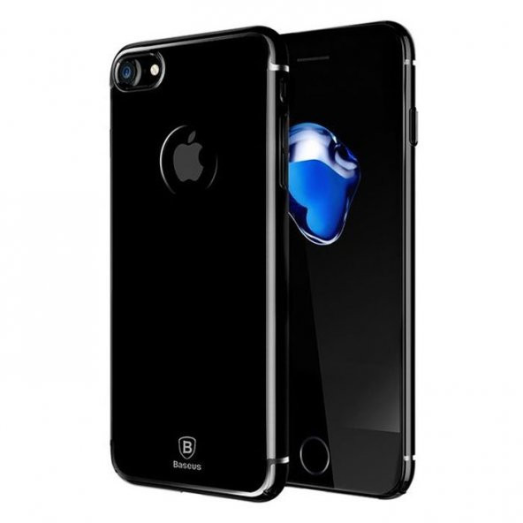 Baseus Glitter Mat Siyah iPhone 7 - 8 Kılıf Arka Koruyucu Kapak