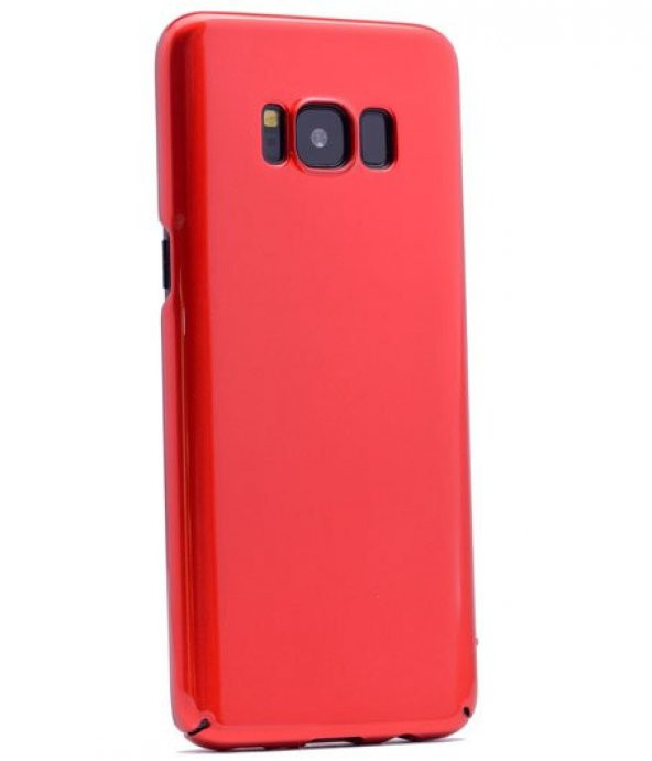Samsung Galaxy S8 Plus Kılıf Cherry Kapak Kırmızı + Eğimli Ped Ekran Koruyucu