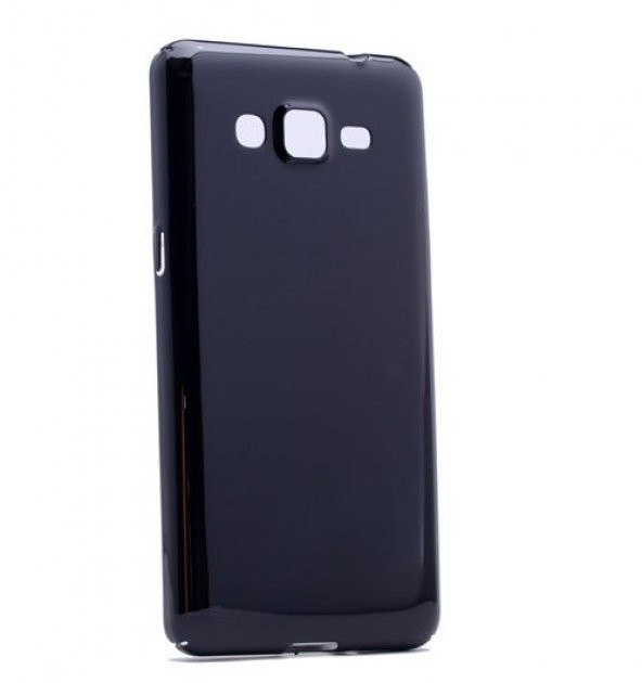 Samsung Galaxy J7 2016 Kılıf Parlak Kapak Siyah + Kırılmaz Cam Ekran Koruyucu