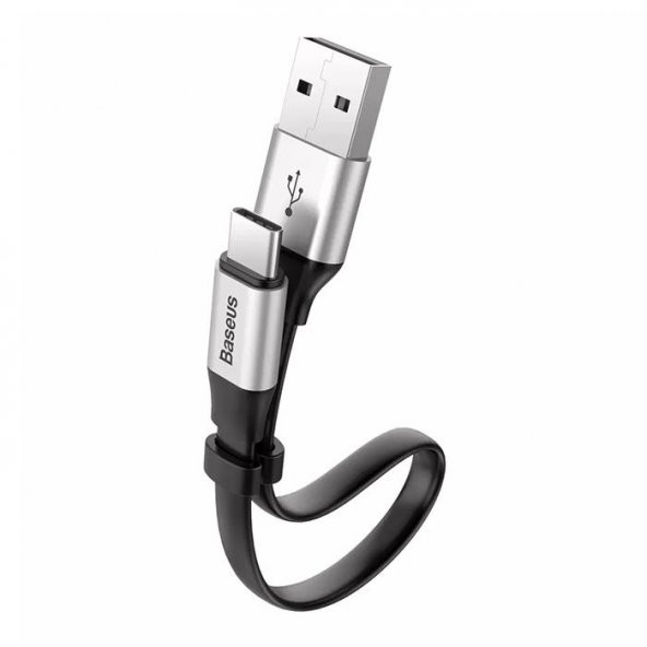 Baseus Nimble Kısa Type C USB Şarj Kablosu 23cm Gümüş Gri