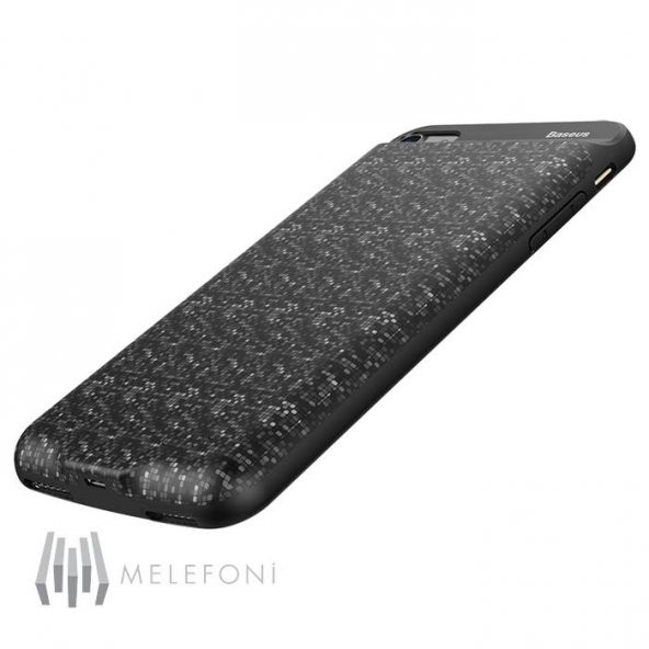 Baseus Plaid iPhone 7 - 8 Siyah Şarjlı Kılıf Arka Koruyucu Kapak 2500mAh - 3