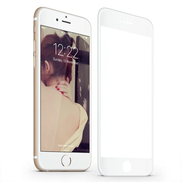 iPhone 7 / 8 Ekran Koruyucu 3D Kırılmaz Cam Kenarları Tam Kaplayan Kavisli