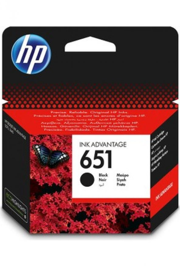 HP 651 Siyah Mürekkep Kartuşu C2P10AE