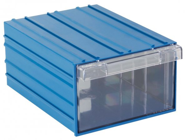 SEMBOL PLASTİK SET 175 MAVİ ŞEFFAF PLASTİK ÇEKMECELİ KUTU