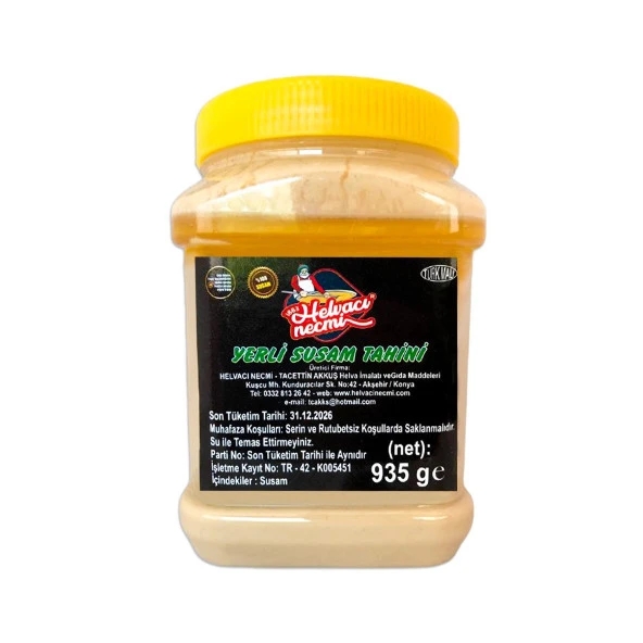 Akşehir Necmi Usta Tahin Yerli Susam 930 g e