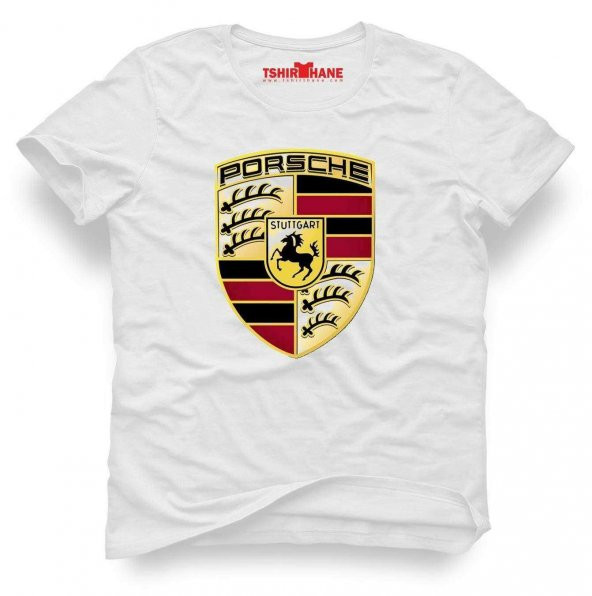 Tshirthane Porsche logo Tişört Erkek Tshirt - 1