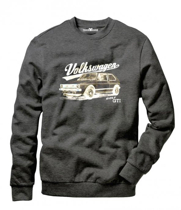 Tshirthane vw volkswagen golf gti Sweatshirt Uzunkollu - 2