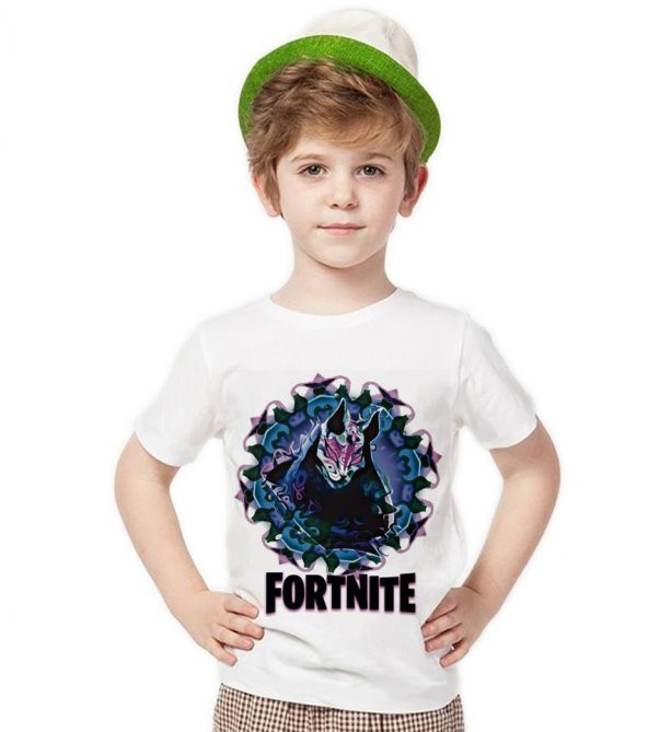 Tshirthane Fortnite Drift Mandala Blue  tişört Çocuk tshirt