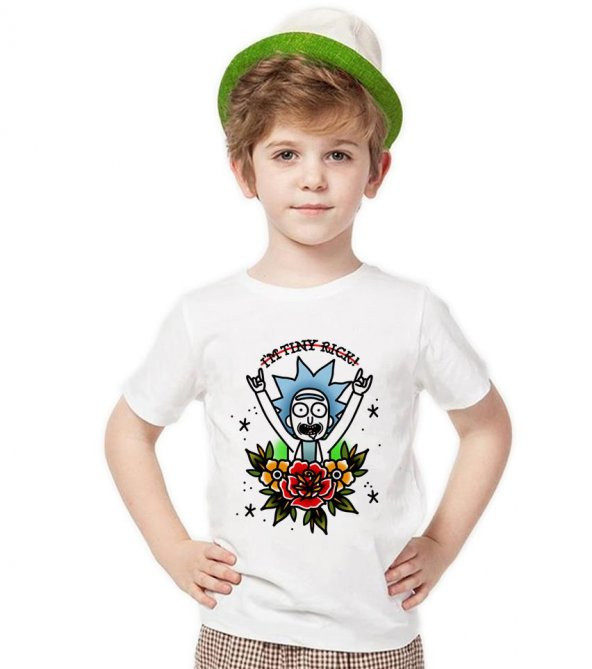 Tshirthane Rick and Morty  Metal Rock tişört Çocuk tshirt