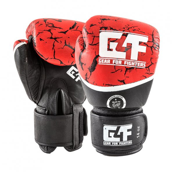 G4F KICK BOXING GLOVES  LEATHER RED EARTH (GF010)