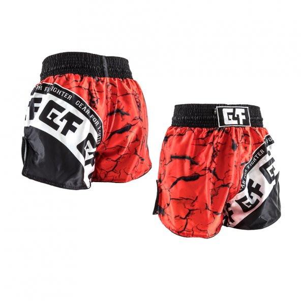 G4F KICK BOXING SHORT G4F MODEL TOTALLY SUBLİMATED BLACK/RED (GF0