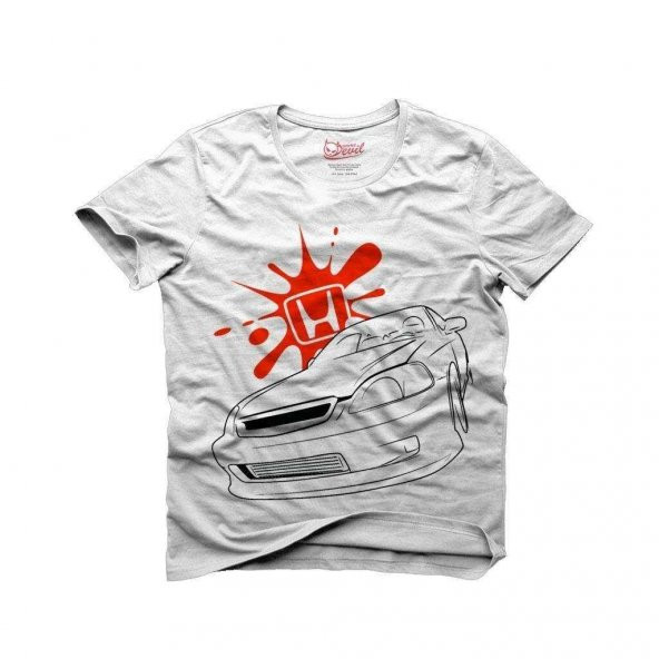 Tshirthane Honda Civic EG Beyaz Tişört Erkek Tshirt - 1