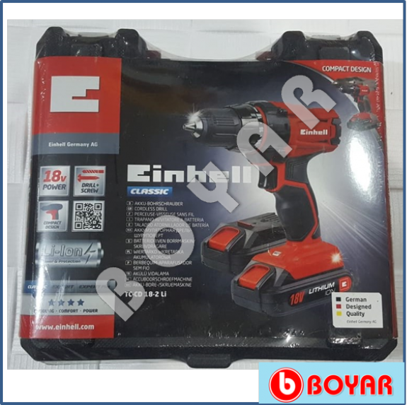 EİNHELL TC-CD 18-2 Lİ AKÜLÜ VİDALAMA, ŞARJLI MATKAP