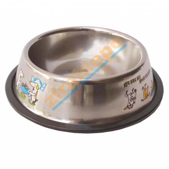 Kedi Köpek Çelik Mini Su Kabı Kaydırmaz Tabanlı HB1029